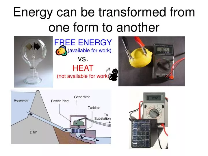 energy can be transformed from one form to another