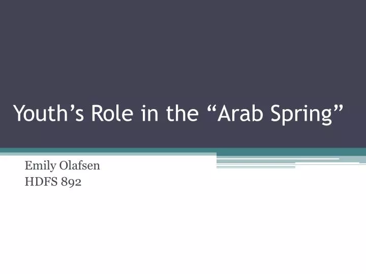 youth s role in the arab spring