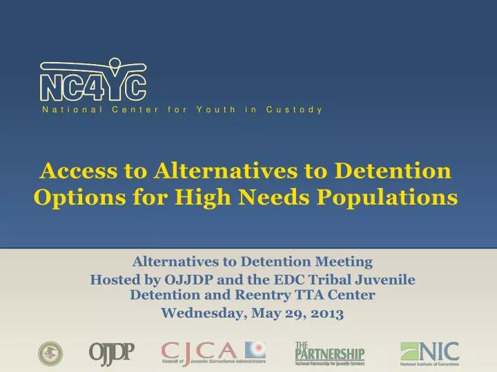access to alternatives to detention options for high needs populations