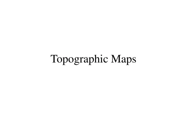 topographic maps