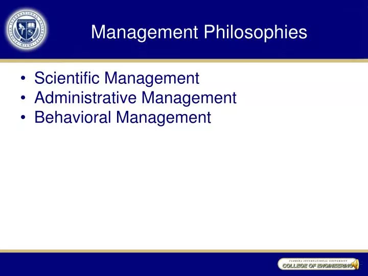management philosophies