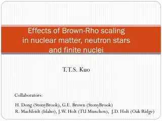 Effects of Brown-Rho scaling in nuclear matter, neutron stars and finite nuclei