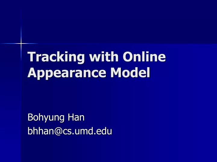 tracking with online appearance model