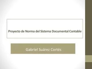 proyecto de norma del sistema documental contable