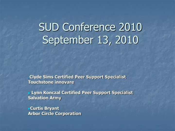 sud conference 2010 september 13 2010