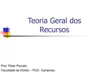teoria geral dos recursos