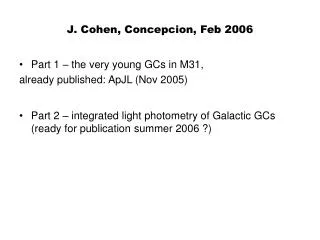 J. Cohen, Concepcion, Feb 2006