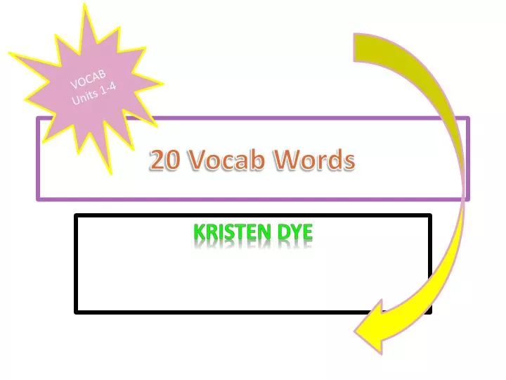 20 vocab words