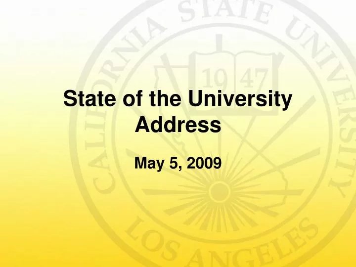 state of the university address