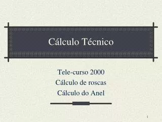 c lculo t cnico