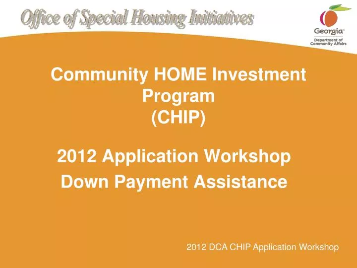 community home investment program chip