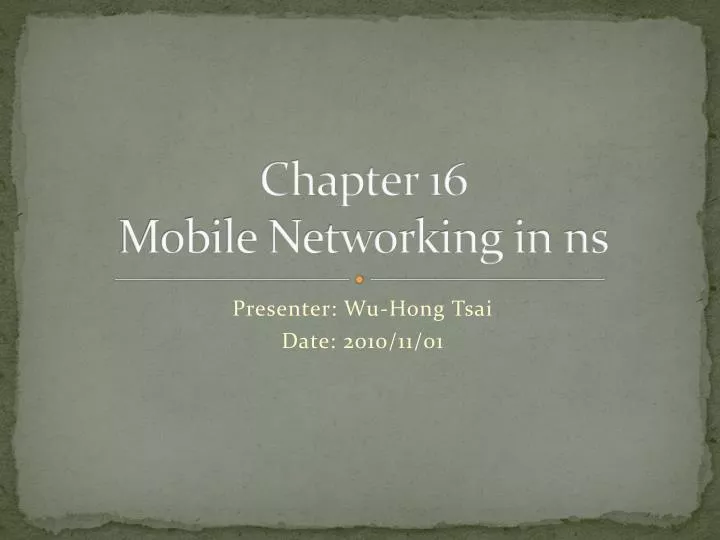 chapter 16 mobile networking in ns