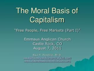 The Moral Basis of Capitalism