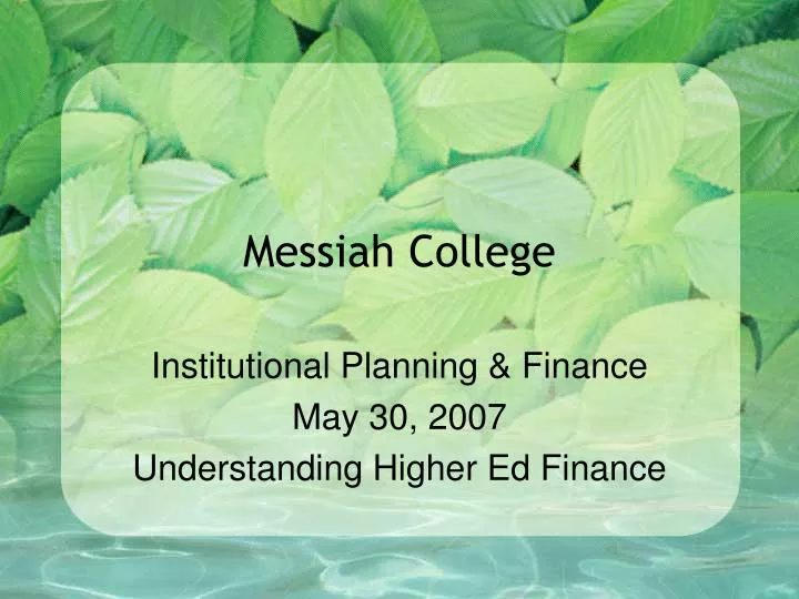 messiah college