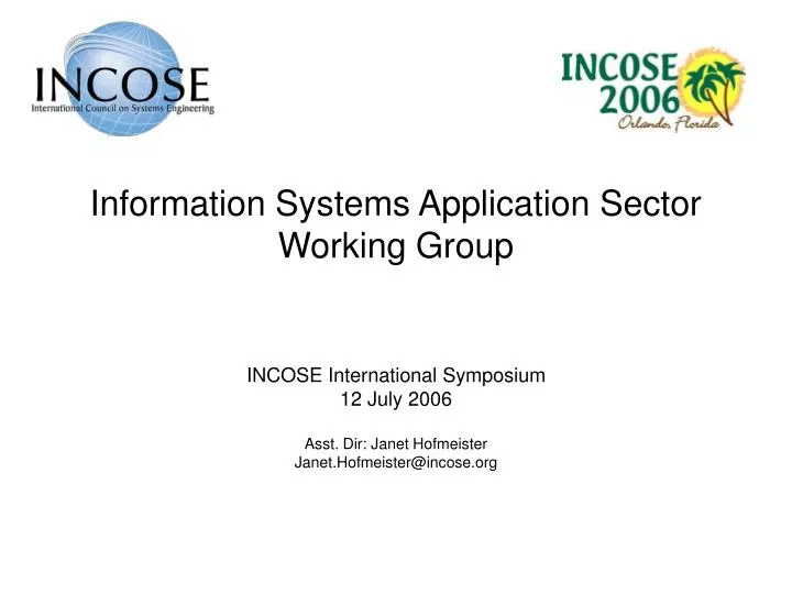 information systems application sector working group