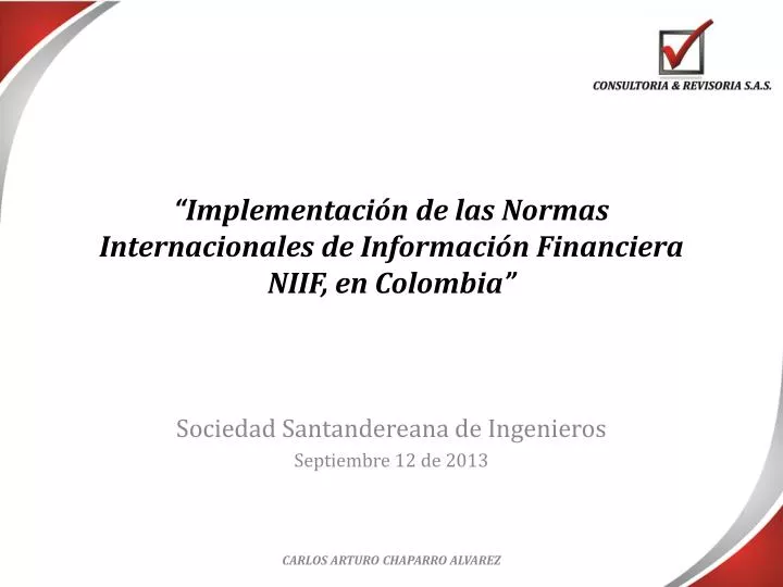 implementaci n de las normas internacionales de informaci n financiera niif en colombia