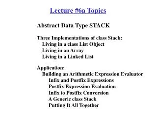 Abstract Data Type STACK