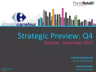 Strategic Preview: Q4
