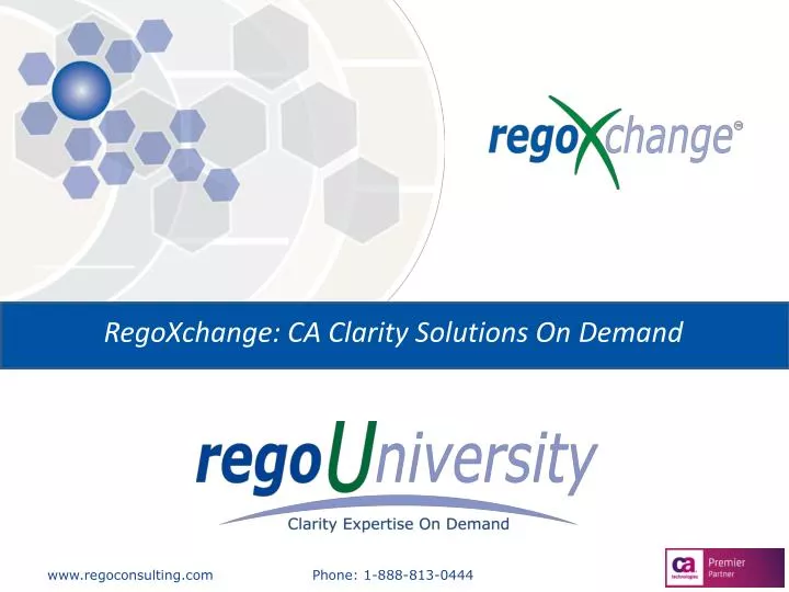 regoxchange ca clarity solutions on demand