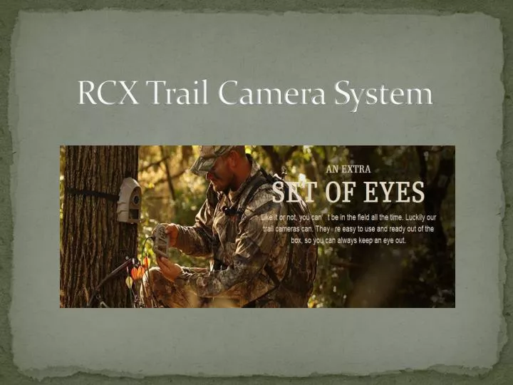 rcx trail camera system