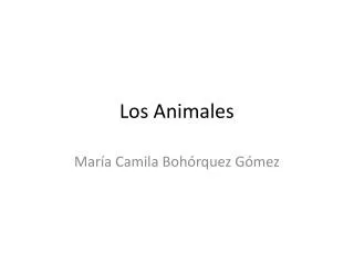 los animales