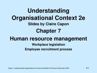 Understanding Organisational Context 2e