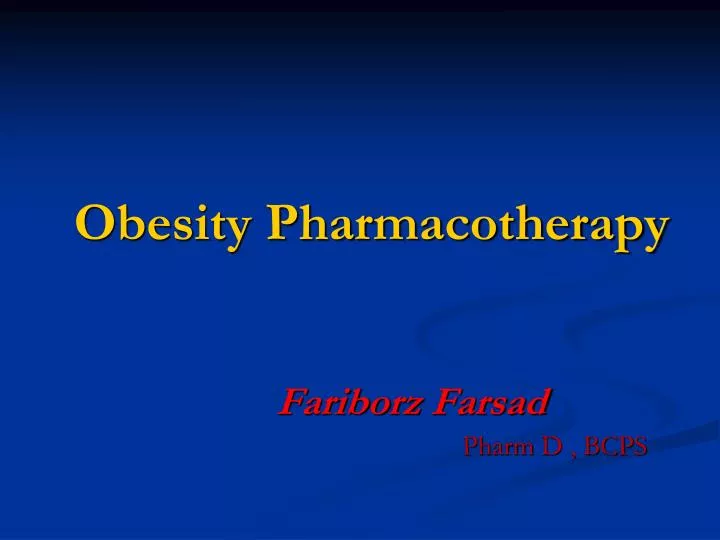 obesity pharmacotherapy