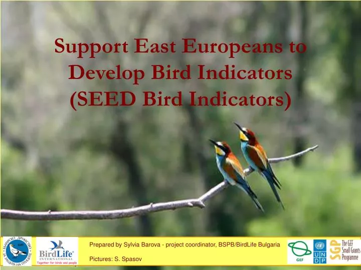 support east europeans to develop bird indicators seed bird indicators
