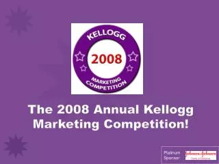 The 2008 Annual Kellogg Marketing Competition!