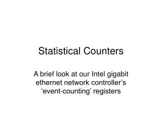 Statistical Counters