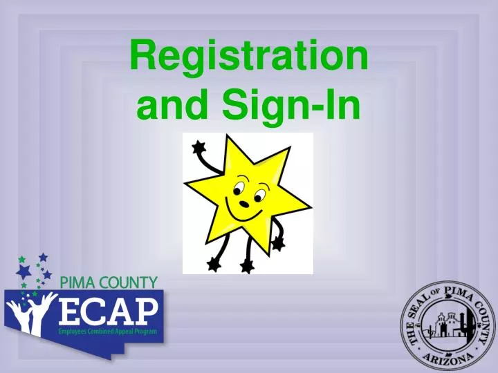 registration and sign in