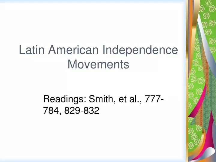 latin american independence movements