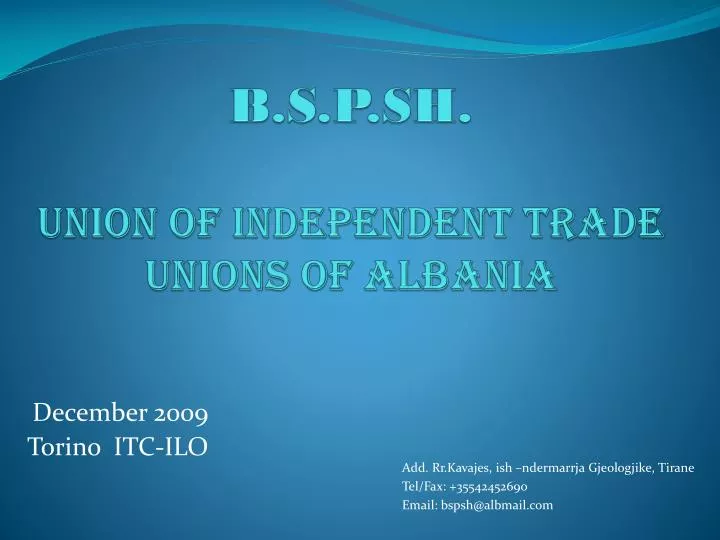 b s p sh union of independent trade unions of albania