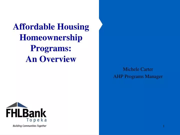 affordable housing homeownership programs an overview