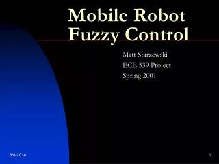 Mobile Robot Fuzzy Control
