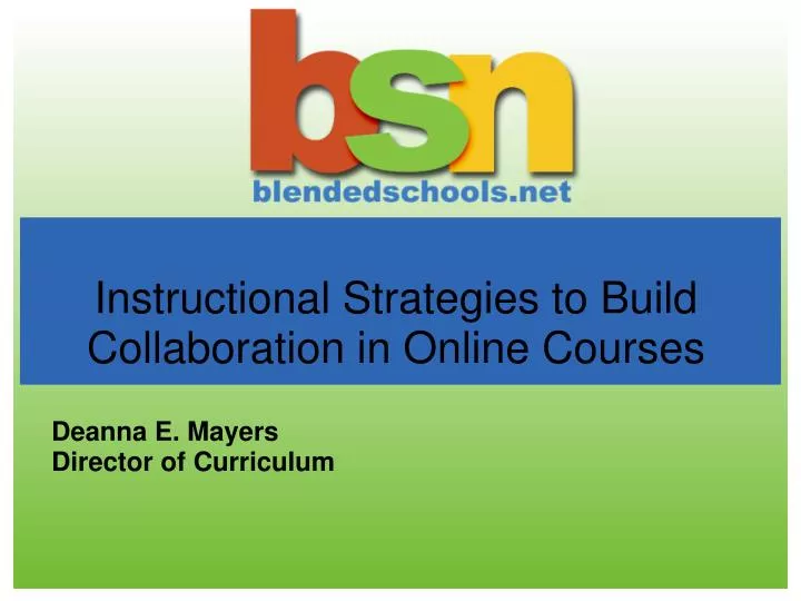 instructional strategies to build collaboration in online courses