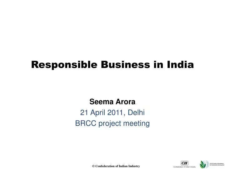 responsible business in india