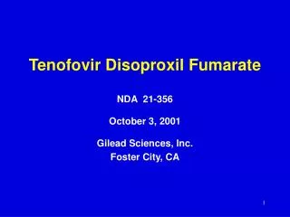 Tenofovir Disoproxil Fumarate