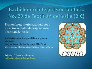 bachillerato integral comunitario no 29 de teotitl n del valle bic