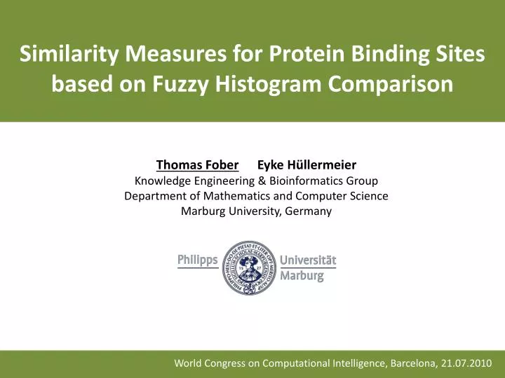 similarity measures for protein binding sites based on fuzzy histogram comparison