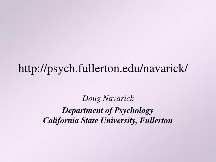 http psych fullerton edu navarick