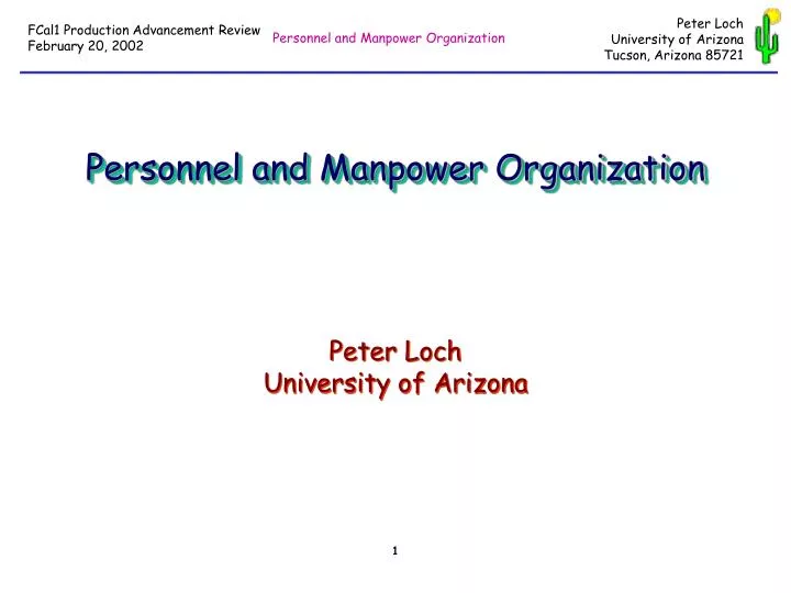 personnel and manpower organization