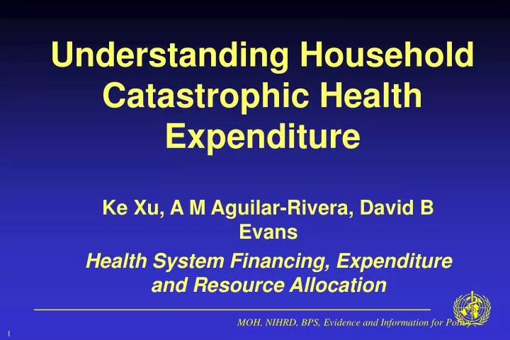 understanding household catastrophic health expenditure