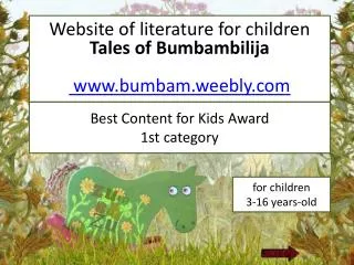 Best Content for Kids Award 1st category