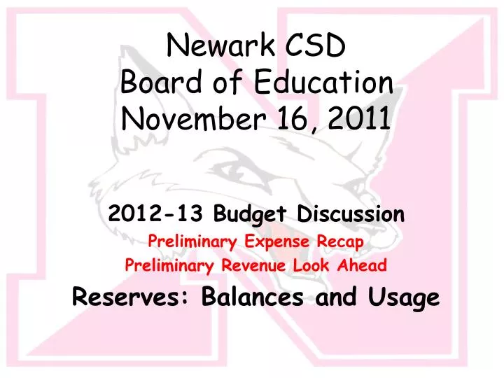 newark csd board of education november 16 2011