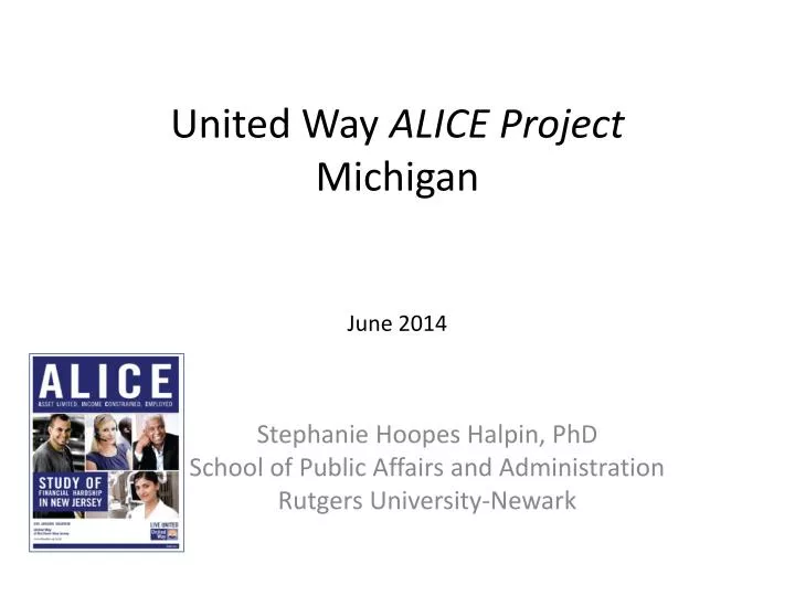 united way alice project michigan june 2014