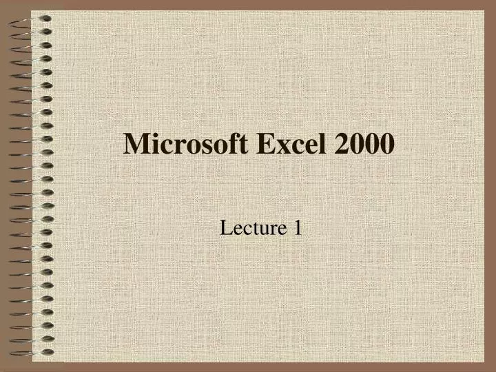 microsoft excel 2000