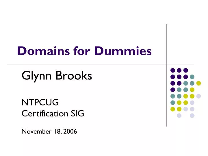 domains for dummies