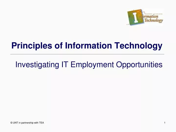 principles of information technology