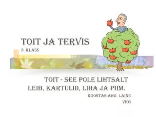 toit ja tervis 3 klass